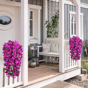 Wholesale Handmade Silk <strong>Artificial</strong> Bougainvillea <strong>Hanging</strong> <strong>Basket</strong> Vine Faux Wall <strong>Hanging</strong> <strong>Flower</strong> for Garden Indoor Outdoor Layout - Product Image 5