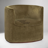 Fauteuil pivotant moderne en tissu bouclé bleu Teddy, confortable, style club, pour la maison, le bureau, la chambre à coucher, l'hôtel
