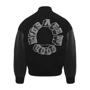 سترة بيسبول من حجر الراين مطرزة بحجر الراين ومصنوعة من الجلد بحجر الراين ومطرز بالماس ومزينة بحجر الراين - Product Image 6