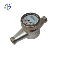 Contador de agua multiprotuberancia de acero inoxidable 304 DN 15 IP68 para agua fría, horizontal, doméstico, submedición, OEM, precisión Clase 2