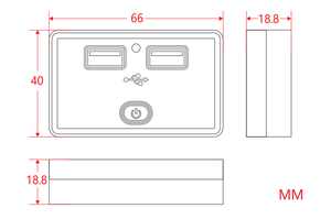 Công Tắc Bật Tắt Bảng Điều Khiển Bề Mặt 12V 24V Ổ Cắm Sạc USB Hai Cổng Sạc Nhanh 2.4A 4,8A Cho Ghế Xe Buýt - Product Image 6