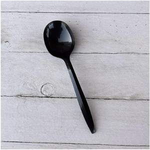 Cuchara de Sopa Desechable de Polipropileno Negro de Peso Medio, 1000 Unidades por Caja - Product Image 3