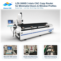 Routeur copieur CNC à 3 axes, machine de perçage des trous de verrouillage et des charnières à double tête servo, 3000 mm