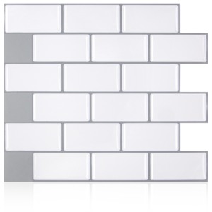 Mosaico de Diseño Moderno CH, <span class=keywords><strong>Parquet</strong></span> Decorativo Autoadhesivo de 25x25, Azulejos de Pared Tipo Metro para Baños e Interiores - Product Image 1
