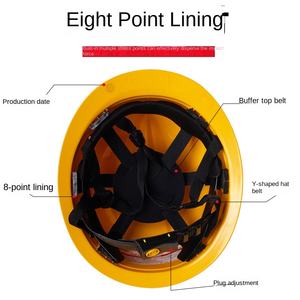 Casque <span class=keywords><strong>de</strong></span> sécurité antistatique ABS <span class=keywords><strong>de</strong></span> type V sans fentes à 8 points, vente en gros d'usine, pour les chantiers pétroliers et <span class=keywords><strong>de</strong></span> construction gazière - Product Image 5