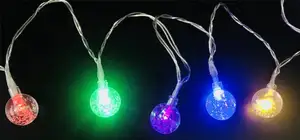 Xmas Light 10 LED Bubble Globe String Lights Battery Crystal Ball Fairy Multi Lights For Girls Bedroom Home Xmas Halloween Party Decor