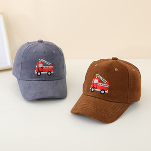 Mẫu Giáo Mũ Phim Hoạt Hình Xe Tải Cháy Thêu Mũ Chàng Trai Cô Gái Cô Gái Chất Lượng Cao Cap Nhà Máy Bán Buôn Trẻ Em Mũ Trẻ Em - Product Image 4