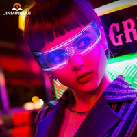 Gafas LED de Acrílico con 7 Colores Cambiantes, Estilo Cyberpunk, Económicas, Populares, para Fiestas de Música y Baile en Bares y Discotecas