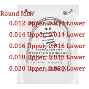 Orthodontic Wire Ni-Ti Thermal Activated Round Mix 0.012 To 0.020 Upper Lower For Dental Use - Product Image 1