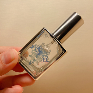 Refillable Attar Perfume Glass Bottle with Fine Mist <strong>Spray</strong> Square 15ML Gold Black <strong>Silver</strong> Electroplate Fancy Oil Atomizing Bottle - Product Image 5