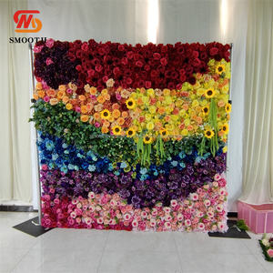 Muro de Flores Artificiales Personalizado SMOOTH, Colorido, con Rosas y Girasoles, Fondo Floral de Seda 5D, Decoración para Fiestas de Cumpleaños - Product Image 2