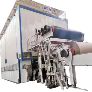 Haozheng company recyclable waste carton cardboard kraft corrugating paper making machine