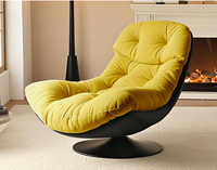 Canapé inclinable moderne de luxe rotatif à 360 degrés en cuir synthétique ergonomique pour la maison, le bureau, le salon, la chambre à coucher
