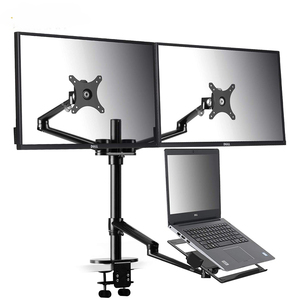 Bras de <span class=keywords><strong>support</strong></span> de moniteur double robuste en aluminium de marque <span class=keywords><strong>support</strong></span> de plateau pour ordinateur portable pour <span class=keywords><strong>écran</strong></span> de 32 pouces et moniteur <span class=keywords><strong>PC</strong></span> de 17 pouces - Product Image 3