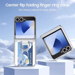 Estuche protector de anillo con ranura para tarjeta mate de lujo para <span class=keywords><strong>Samsung</strong></span> <span class=keywords><strong>Galaxy</strong></span> <span class=keywords><strong>Z</strong></span> <span class=keywords><strong>Flip</strong></span> 6 <span class=keywords><strong>5</strong></span> Bisagra plegable Estuche rígido para PC a prueba de golpes - Product Image 3