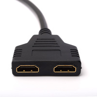 Commutateur HDMI en gros 1 entrée 2 sorties 1080P, adaptateur 1 mâle vers 2 femelles pour HDTV, DVD, projecteur, vente en gros, personnalisé, OEM