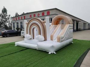 Prix de gros Château gonflable pour enfants Maison de rebond de couleur neutre avec fosse à balles pour le plaisir intérieur et extérieur - Product Image 2