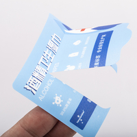 Étiquette adhésive de taille personnalisée emballage de lingette humide pour couches savon liquide papier toilette acrylique découpé à l'emporte-pièce étanche pour les soins personnels