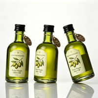 Bouteille en verre de style nordique de 50 ml pour vodka, whisky, gin, brandy, tequila, huile d'olive, avec bouchon à vis
