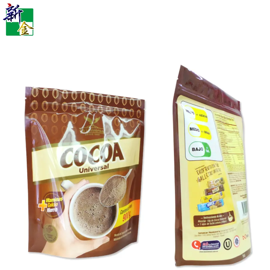 Custom production of food-grade flexible packaging stand-up zipper bags for coffee powder