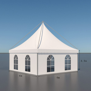 Carpa Pagoda Árabe 6x6m Impermeable con Estructura de Aleación de Aluminio para Exteriores - Product Image 1