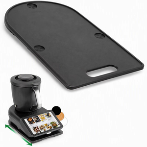 Tabla deslizante de plástico Easy Glide con ruedas, apta para el electrodoméstico Thermix TM7, bandeja deslizante con ruedas, color negro - Product Image 1