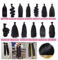 100g cabello humano virgen crudo onda profunda trenzado a granel sin trama Boho Natural suave brillante 12 24 30 pulgadas oferta al por mayor