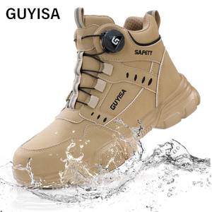 Giày bảo hộ GUYISA, mũi thép tùy chỉnh, chống đâm xuyên và chống va đập, chống thấm nước, khóa thông minh dành cho nam - Product Image 1