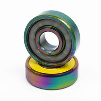 Roulements de skateboard professionnels personnalisés en céramique ZrO2 couleur arc-en-ciel sous vide vente en gros