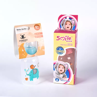 Biberon Bébé en Silicone Personnalisé en Usine 3-en-1 Résistant aux Hautes Températures, Sans BPA, Motif Animal Mignon, Cuillère Anti-Colique 0-12 Mois