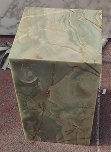 เฟอร์นิเจอร์ห้องนั่งเล่นยุคใหม่ UnionStone โต๊ะข้างทรงสี่เหลี่ยมหินออนิกซ์สีเขียว โต๊ะข้างหินอ่อนหรูหรา โต๊ะฐานหินอ่อนออนิกซ์ - Product Image 6