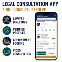 Servicio Legal Personalizado, Consulta de Abogado, Desarrollo de Aplicaciones, Aplicación Web Multiplataforma, Directorio IOS y Android, Programación de Citas