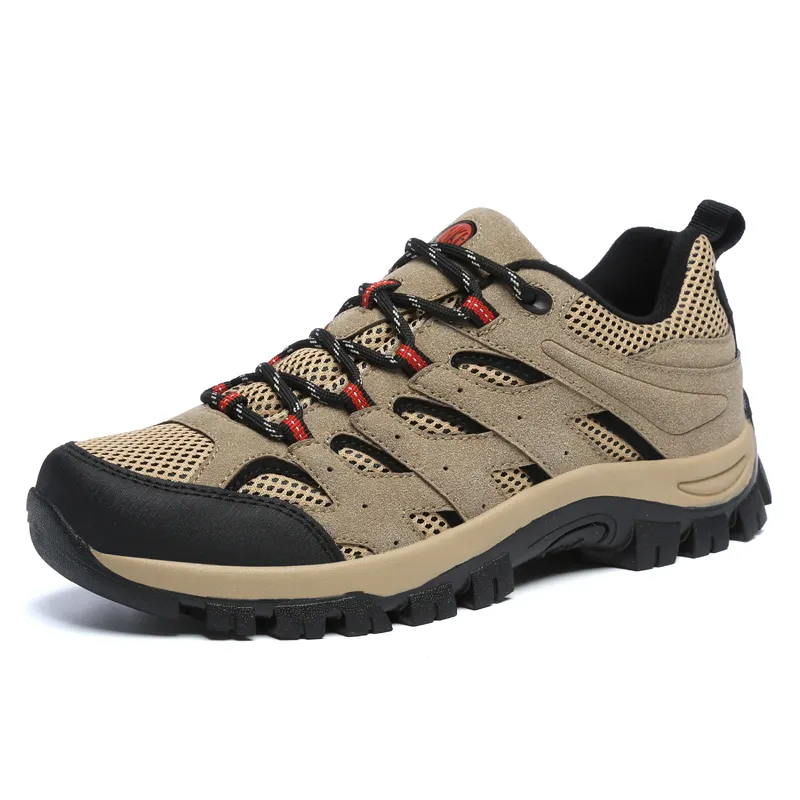 Outdoor men's shoes new mountaineering anti-skid wear-resistant breathable hiking leisure mesh all terrain shoes