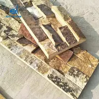 Природные шероховатые поверхности золотой песчаник стеновые панели для облицовки стен