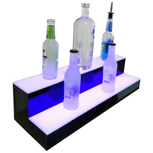 Tùy chỉnh 2-bước LED thắp sáng Acrylic chai Kệ tầng 12 \ "16 \" 20 \ "24 \" 30 \ "36 \" 40 \ "chiếu sáng Rack hiển thị - Product Image 3