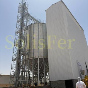 Nuevo silo de acero inferior de tolva galvanizada por inmersión en caliente de 800T de capacidad para almacenamiento de granos para granjas africanas - Product Image 5