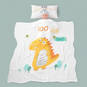 Manta de Verano para Bebé de Bambú y Algodón de 110x110cm, Doble Capa, con Estampado de Dibujos Animados, 70% Bambú, 30% Algodón, Venta al Por Mayor - Product Image 2