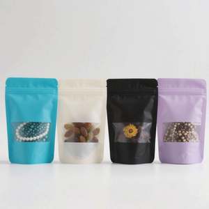 Custom Print Dog <b>Treat</b> Packaging Bags Resealable Mylar Frosted Doypack Stand up Ziplock Plastic Pouches with Claw Shaped Window - Product Image 1