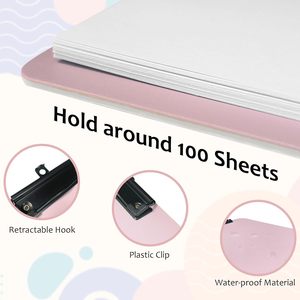 4 viên nhựa 6x9 inch với kẹp thấp, máy tính bảng nhiều màu phù hợp cho học sinh, giáo viên, bác sĩ và y tá. - Product Image 3