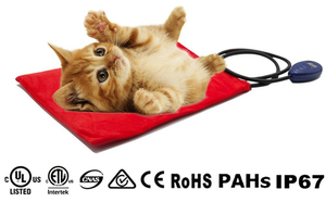 IP64 étanche PVC polaire coussin chauffant pour animaux de compagnie luxe solide motif intérieur hiver lit tapis chauffant pour animaux de compagnie pour une utilisation - Product Image 2