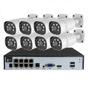 Sistema de Cámara de Seguridad IP CCTV8 H600 24MP 8CH POE NVR con 8 Cámaras 1080P, IA Inteligente, Doble Luz, Audio, Impermeable y Tarjeta de Memoria - Product Image 1