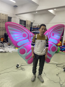 ปีกผีเสื้อเทียมเป่าลมพร้อมไฟ LED สำหรับแสดงบนเวที - Product Image 6