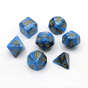 Premium 7pcs Dual Tone Multi-sided <b>Dice</b> <b>Set</b> DND Polyhedral RPG Gaming <b>Dice</b> - Product Image 5