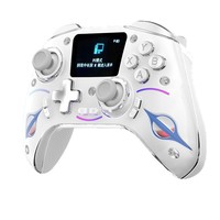 Control Inalámbrico Inteligente AD220 con Pantalla, Joystick con 3 Modos para Switch, P4, iOS, Android, PC, TV, Gamepad Programable con Botones Traseros