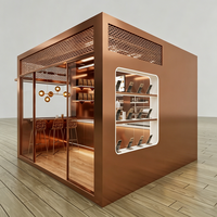 Rose Gold metal frame Emporium café Flash kiosque boutique thé boissons sucrées porte - documents magasin entier personnalisé