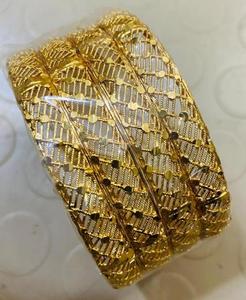 ดีไซน์ลวดลายที่ซับซ้อนกำไลทองเหลืองสำเร็จรูปแบบโบราณ - Product Image 4