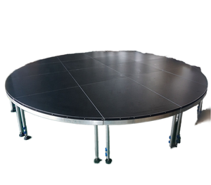 Scène ronde portable 4x4 pieds en aluminium pour DJ, avec structure circulaire réglable, certifiée CE, montage facile - Product Image 1