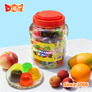 Dulces al por mayor etiqueta privada personalizada Halal surtido de frutas jalea tarros redondos pudín a granel Mini taza fruta jalea OEM/ODM - Product Image 5