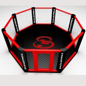 Panneaux de <span class=keywords><strong>cage</strong></span> de combat zone MMA combat 5m de sol <span class=keywords><strong>cage</strong></span> mma logo personnalisé sol octogone <span class=keywords><strong>Cage</strong></span> tampons muraux à vendre - Product Image 3