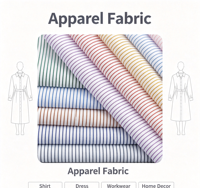 Tissu en polyester/coton jacquard sergé microfibre teint en fil à rayures pour chemises, vente en gros, stock disponible